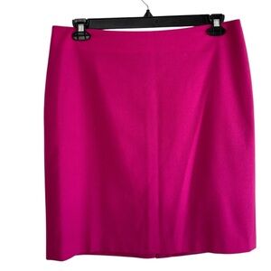 Talbots Pencil Wool Blend Fully Lined Size 12 Bright Pink Magenta Classic Preppy